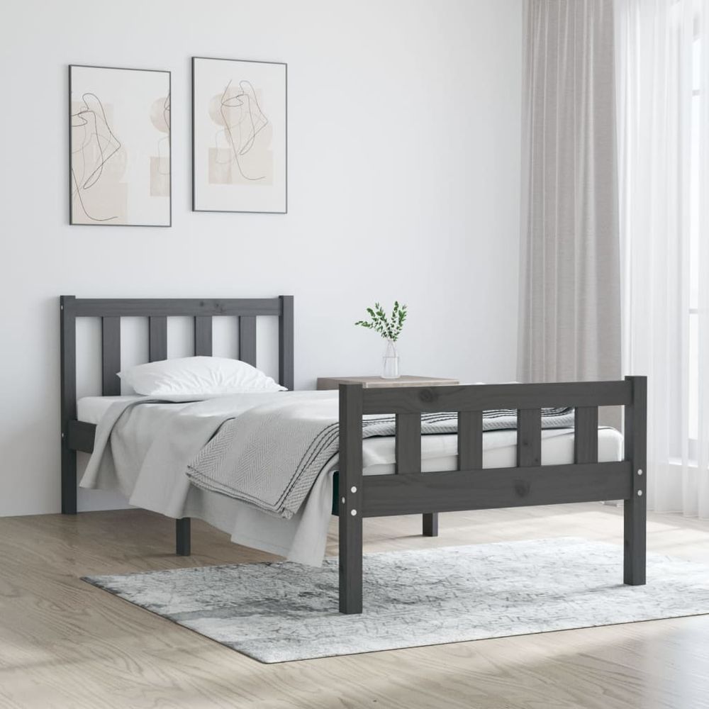 Bed Frame Solid Wood 75x190 cm to 200 x 200 cm