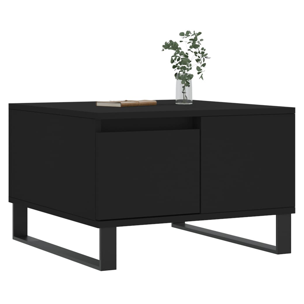 vidaXL Coffee Table Black 55x55x36.5 cm Engineered Wood