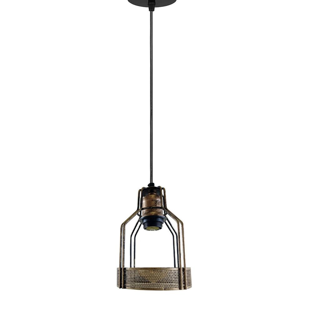 Retro Industrial Brushed Copper Ceiling Pendant Indoor Lighting Metal Bird Cage Shade Hanging Lamp