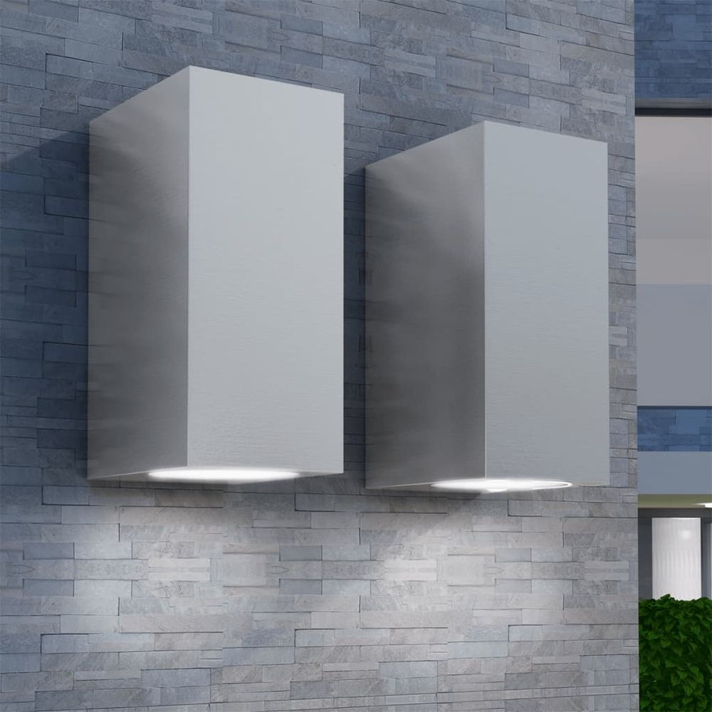 vidaXL Cube Outdoor Wall Lights 2 pcs