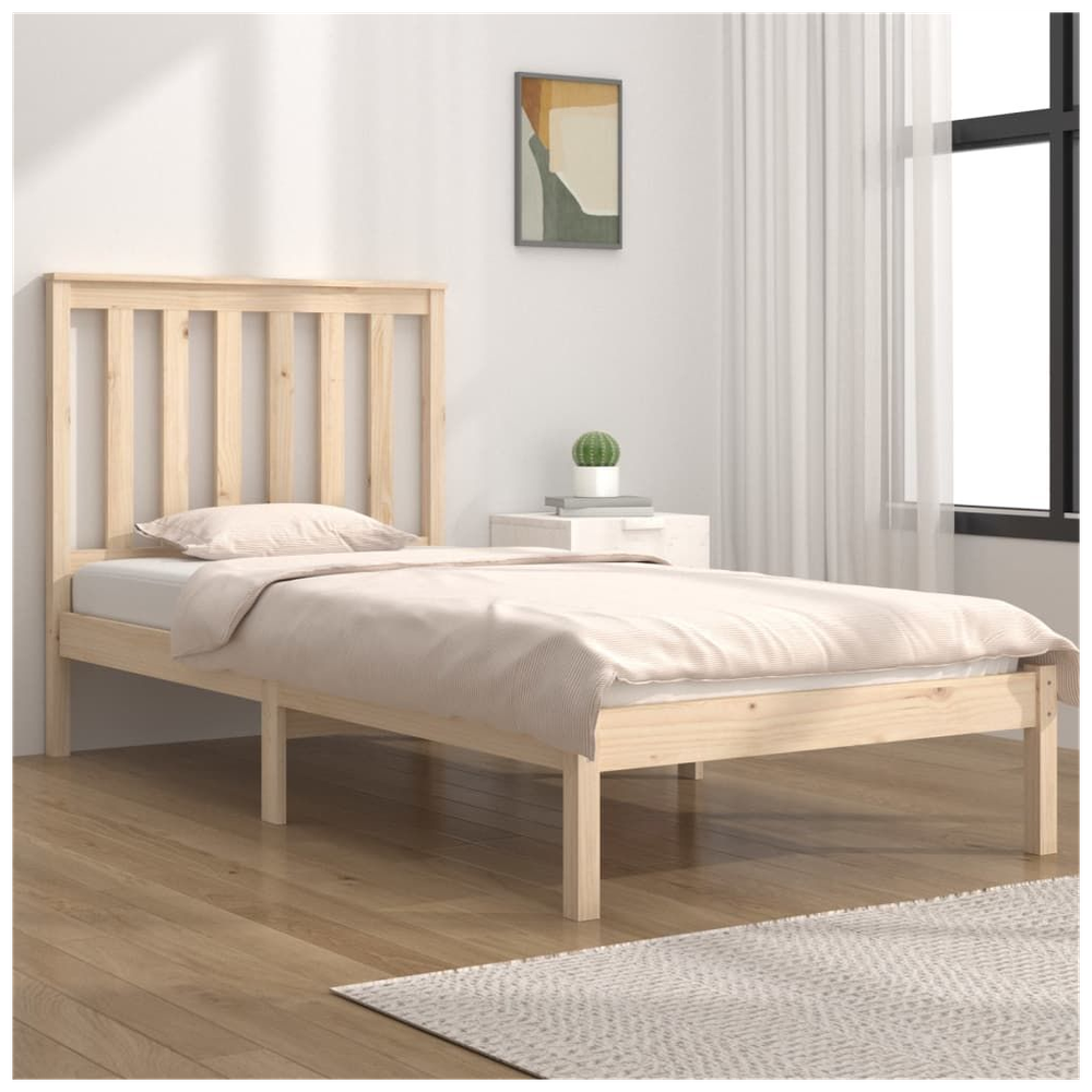 Bed Frame Solid Wood Pine 75x190 cm to 200 x 200 cm