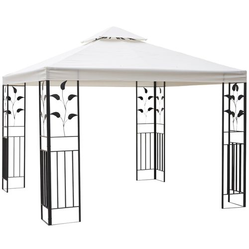 3m x 3m Vented Roof Metal Frame Garden Gazebo Cream