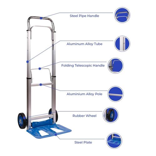 Neo 100kg Capacity Folding Sack Trolley With Extendable Handl