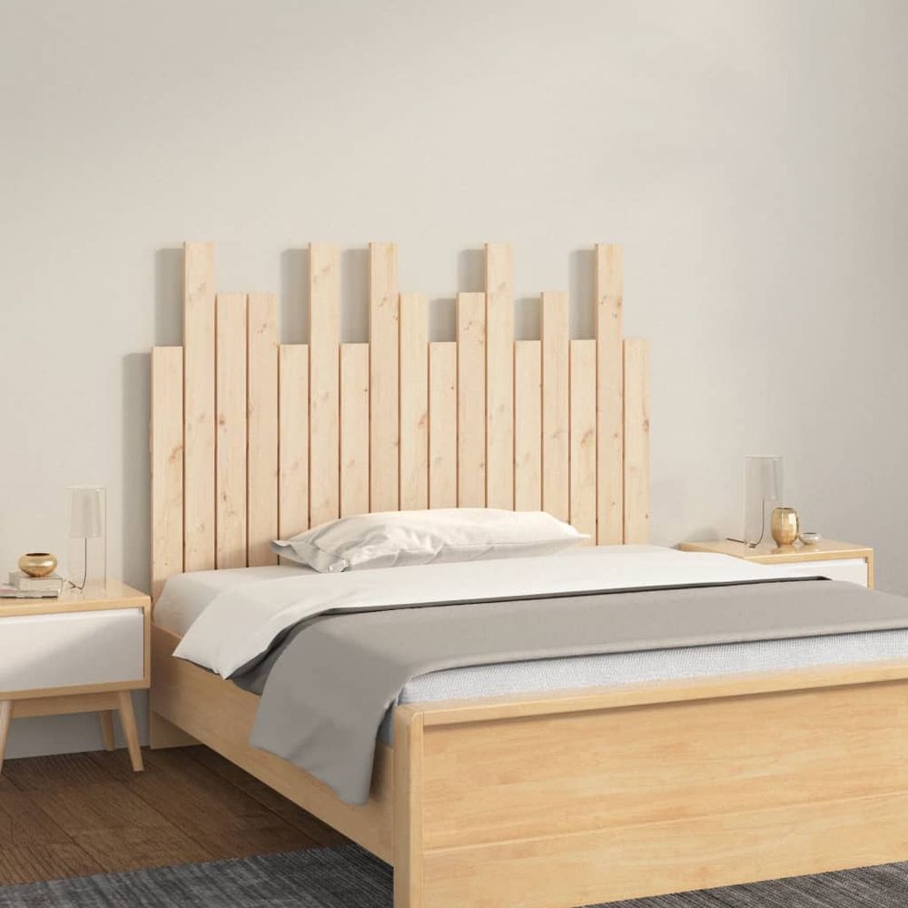 Wall Headboard 108x3x80 cm Solid Wood Pine