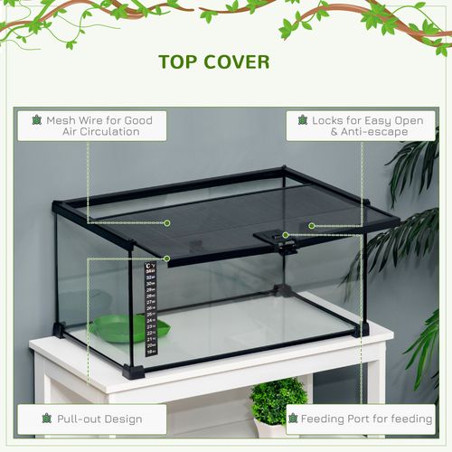 Glass Reptile Terrarium Habitats for Lizards, Frogs, Snake Pawhut