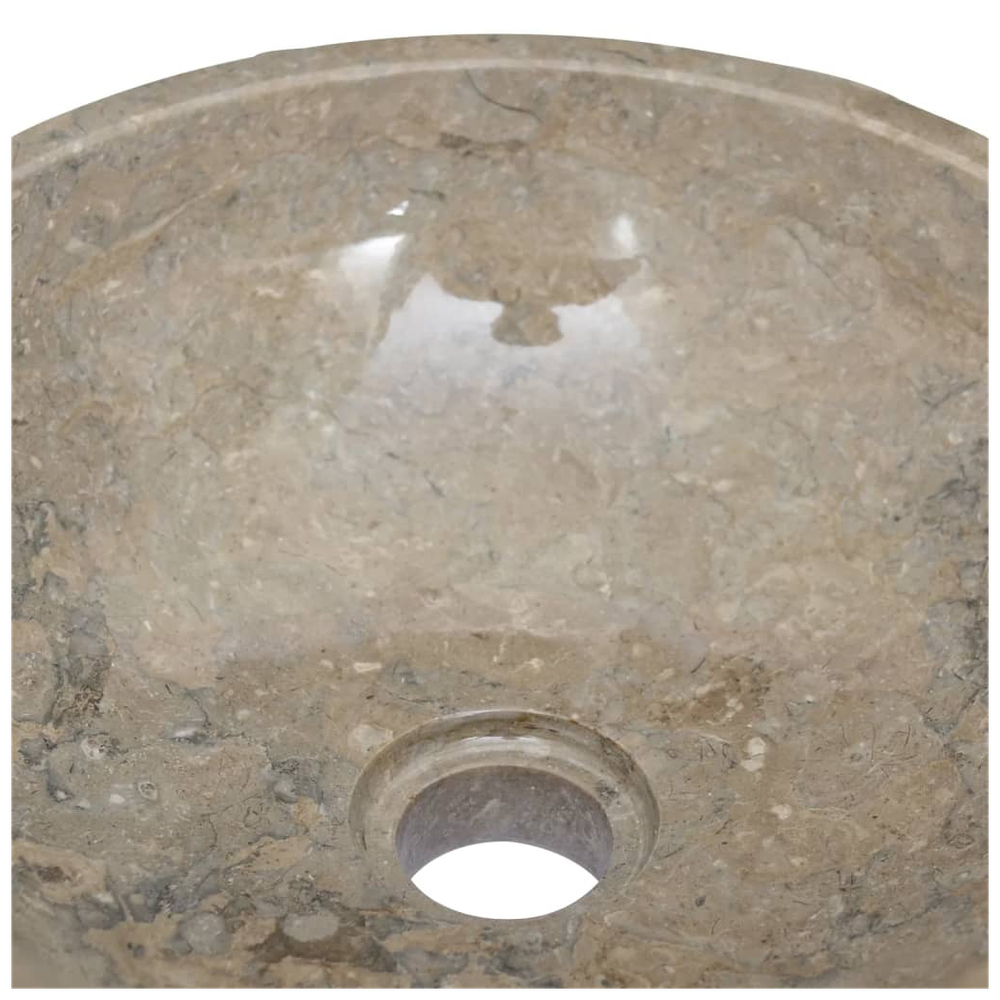 vidaXL Sink Grey Ø40x12 cm Marble