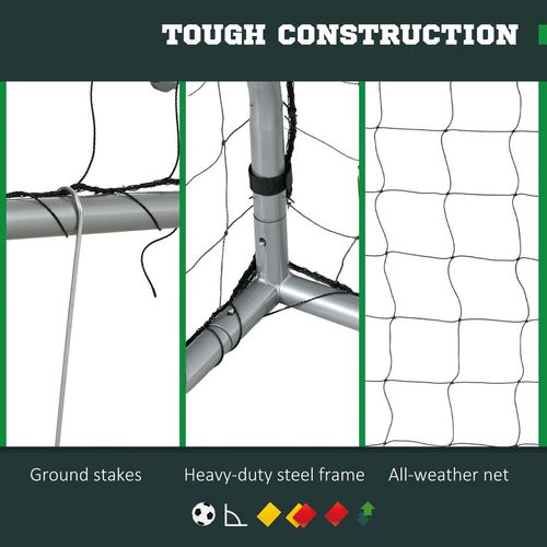 SPORTNOW 6ft x 2ft Football Goal, Simple Set Up Football Training Net