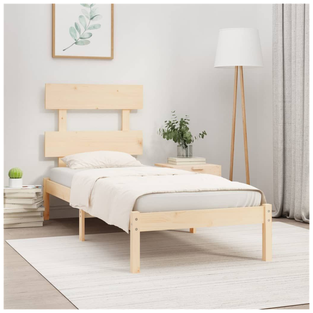 Bed Frame Solid Wood 75x190 cm to 200 x 200 cm