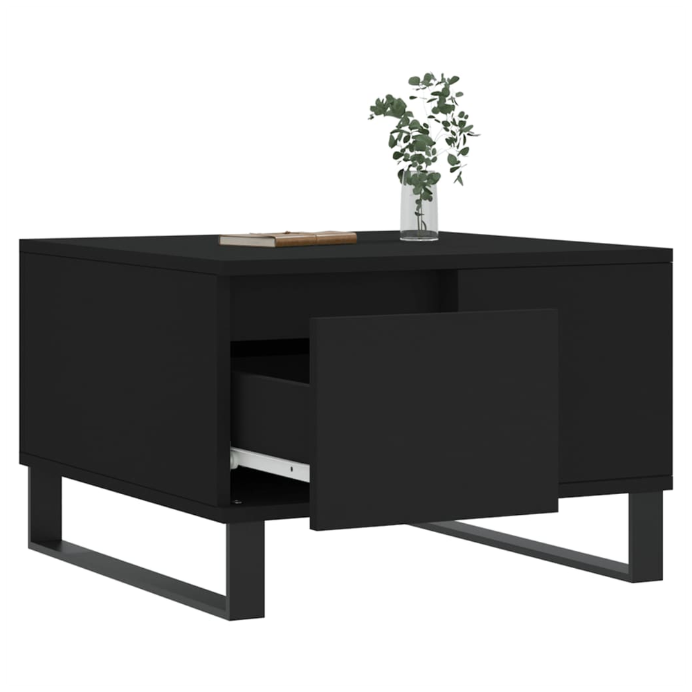 vidaXL Coffee Table Black 55x55x36.5 cm Engineered Wood