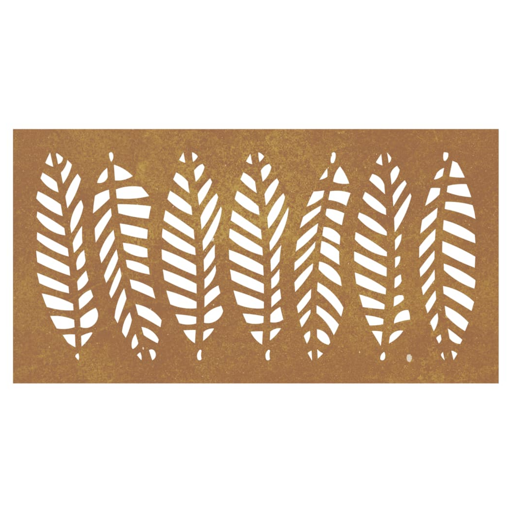 vidaXL Garden Wall Decoration 105x55 cm Corten Steel Leaf Design