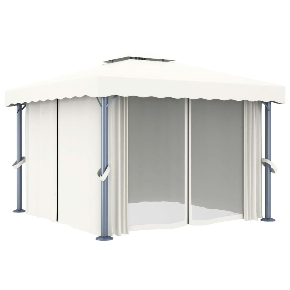 Gazebo Tent with Curtain & LED String Lights