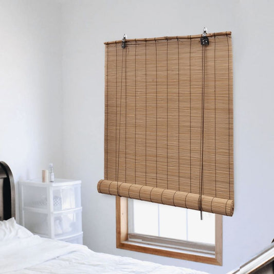 Roller Blind Bamboo 150x160 cm Brown