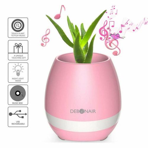 Debonair Music Flower Pot Bluetooth Speaker for Bedroom, Office & Living Room[Pink]