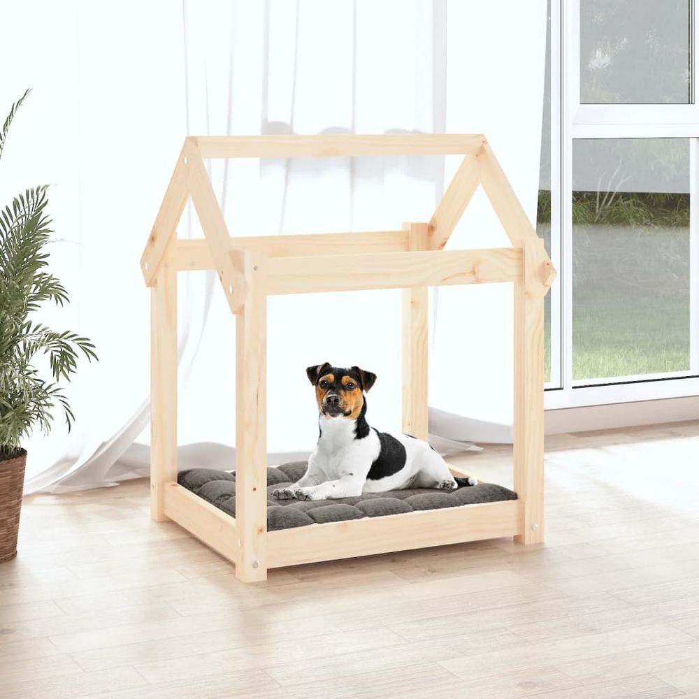 Dog Bed 61x50x70 cm Solid Wood Pine