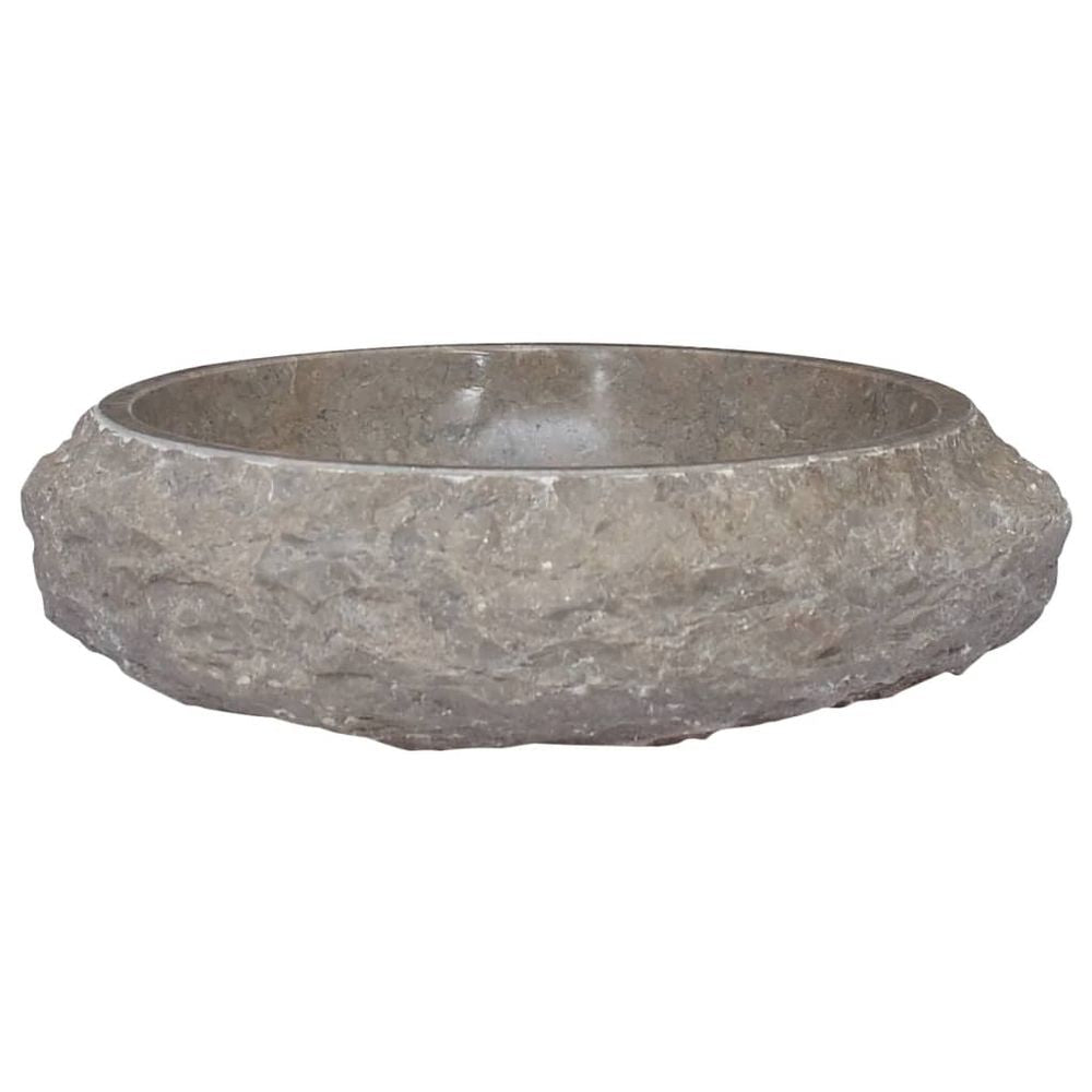 vidaXL Sink Grey Ø40x12 cm Marble