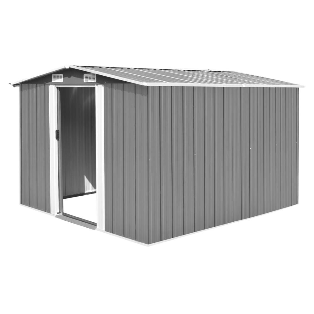 Garden Shed 257x298x178 cm to 257x580x181 cm Metal Green