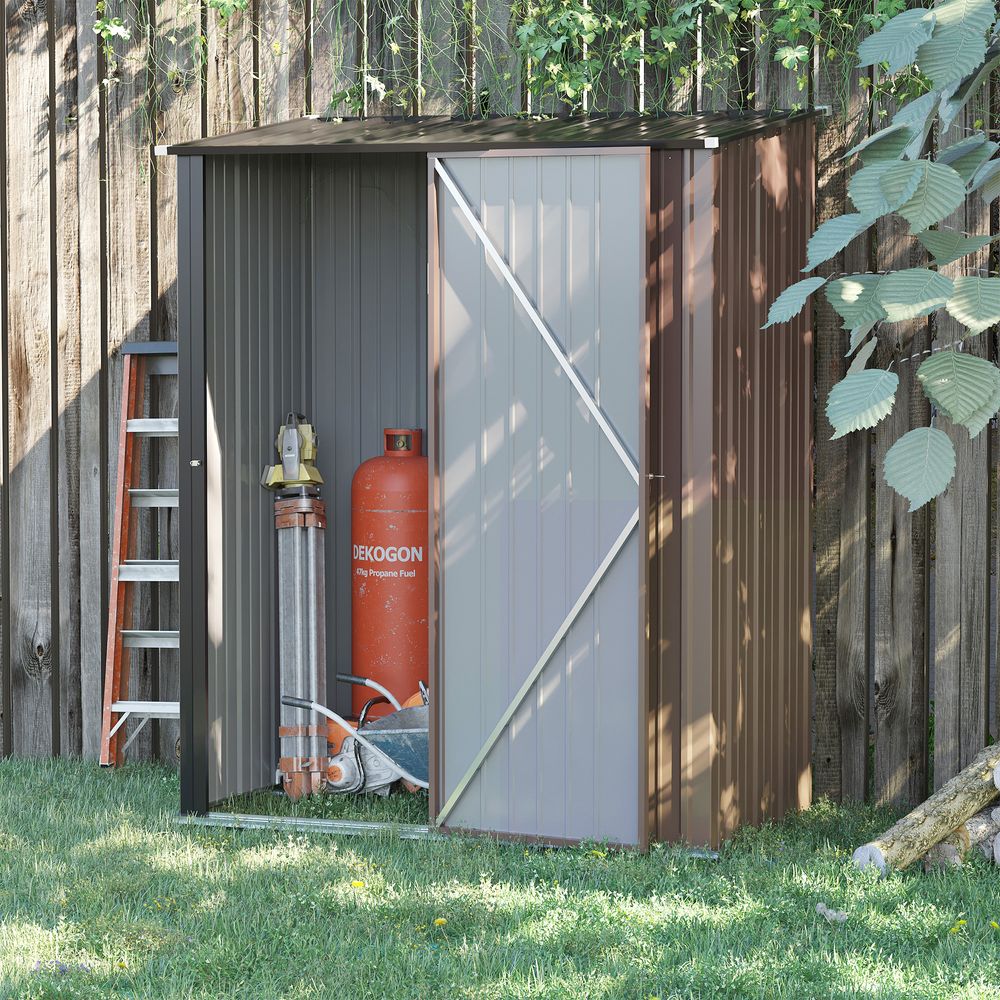 Outdoor Storage Shed Steel Garden Shed w/ Lockable Door for Backyard Outsunny