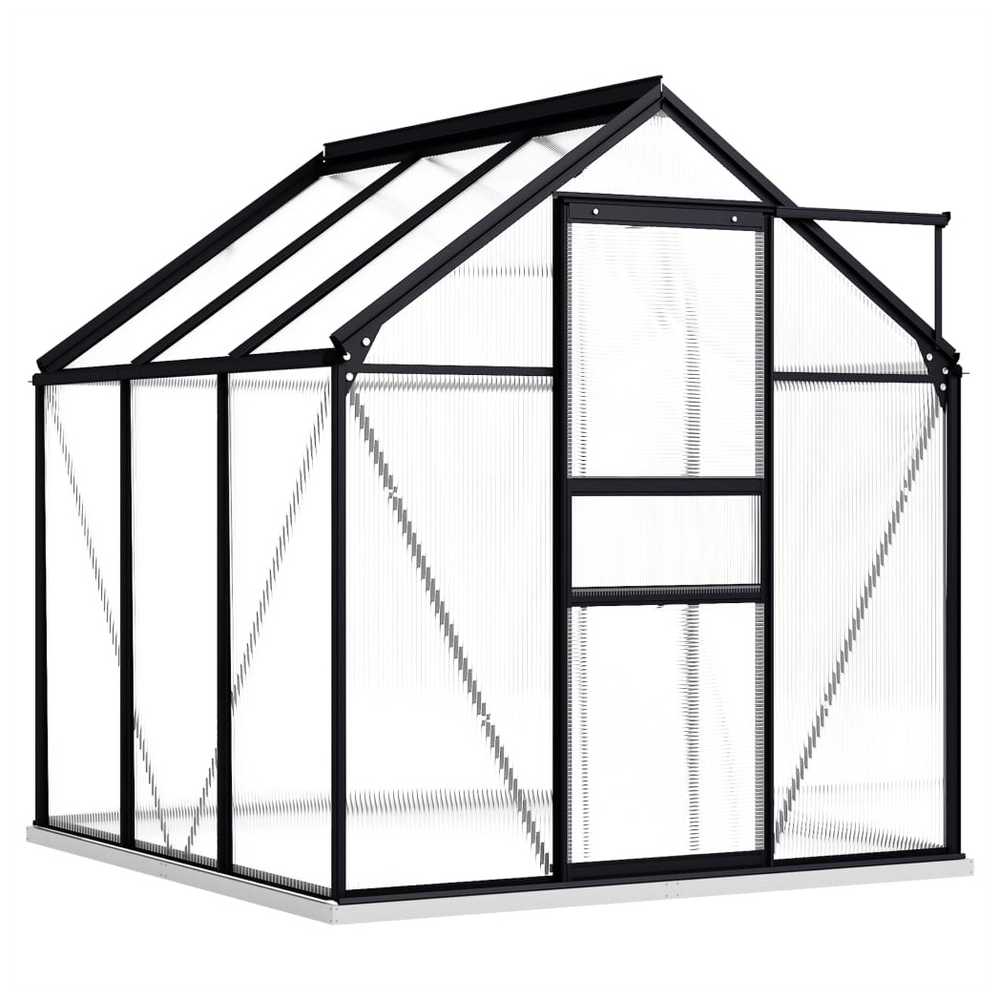 Greenhouse with Base Frame Anthracite Aluminium 3.61 m²