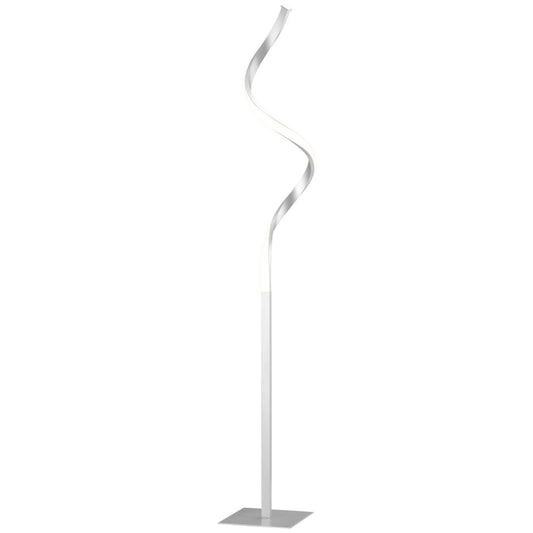 Spiral Floor Lamp for Living Room with 3 Adjustable Brightness, Silver HOMCOM