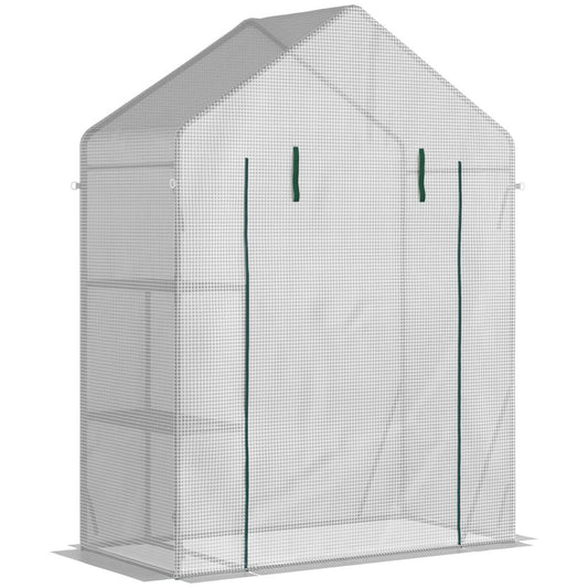 Greenhouse for Outdoor, Portable Gardening Plant Grow House w/ Shelf Outsunny