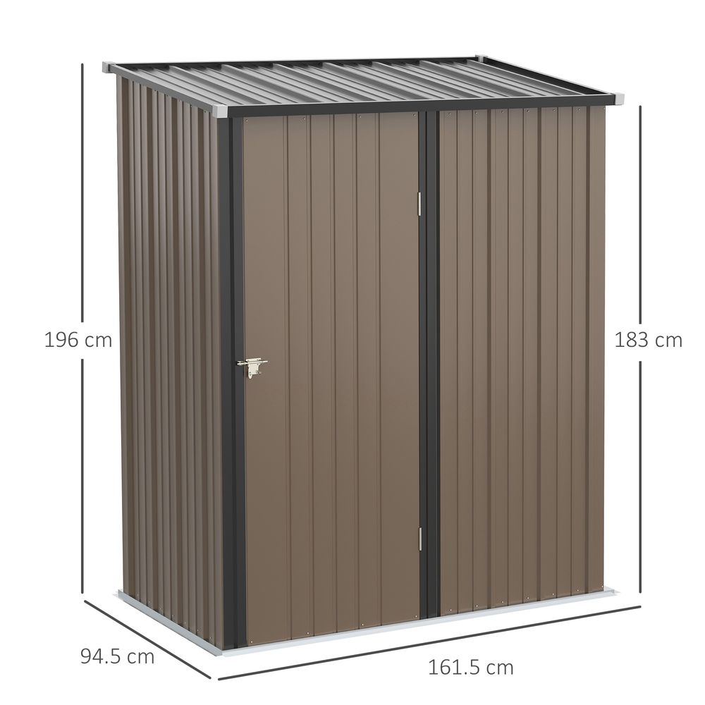 Outdoor Storage Shed Steel Garden Shed w/ Lockable Door for Backyard Outsunny