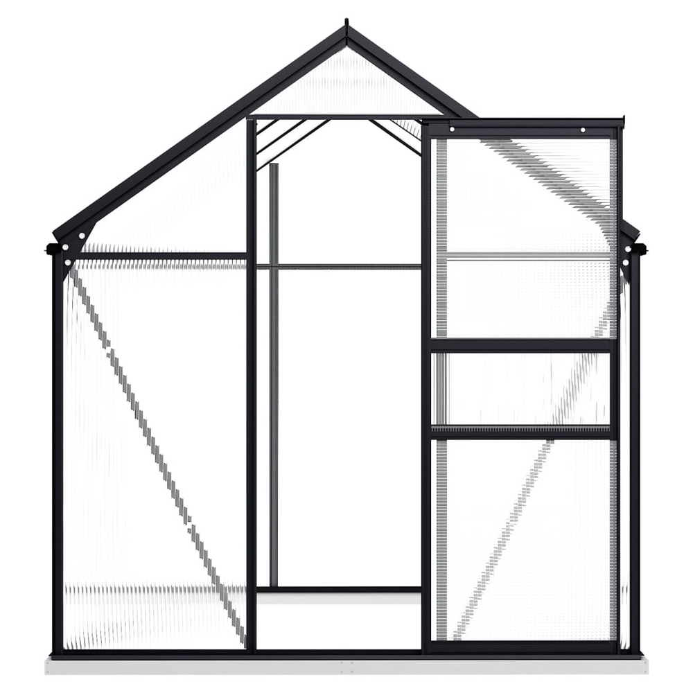 Greenhouse with Base Frame Anthracite Aluminium 3.61 m²