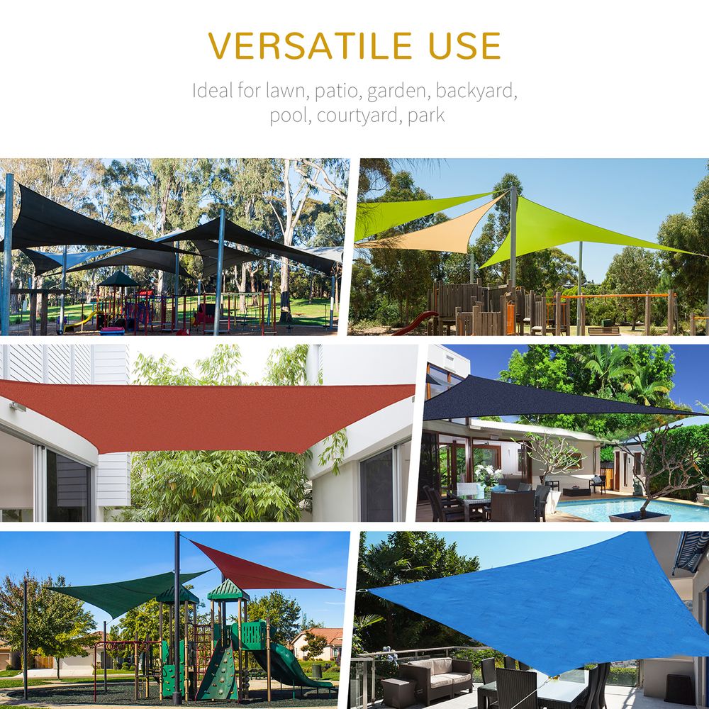 Triangle Sun Shade Sail  5x5x5m HDPE UV Block Charcoal