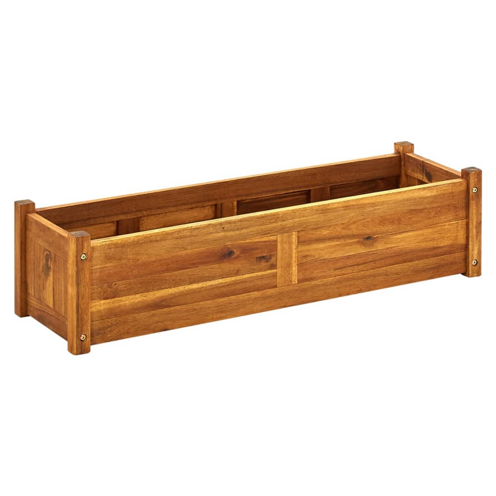 vidaXL Garden Raised Bed Acacia Wood 100x30x25 cm