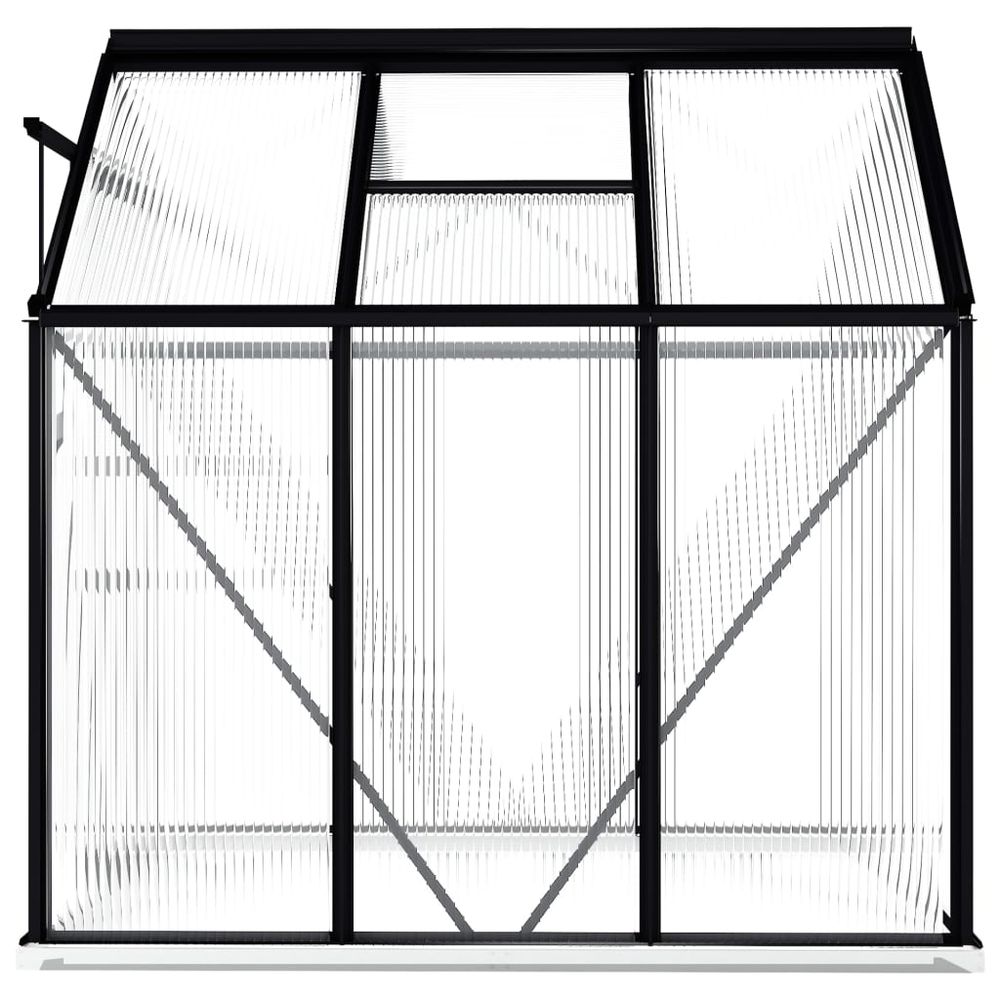 Greenhouse with Base Frame Anthracite Aluminium 3.61 m²