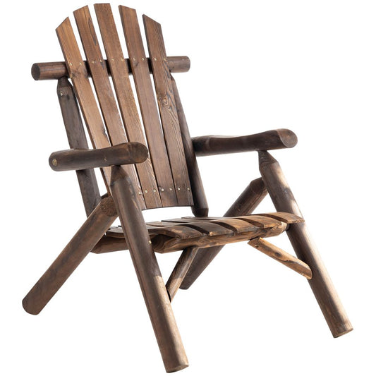 Wooden Adirondack Chair Outdoor Patio Design and Fir Wood Frame